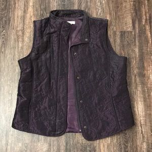 Cold water creek dark purple vest